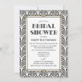 Art Deco Gatsby Bridal Dusche Einladung (Vorderseite)