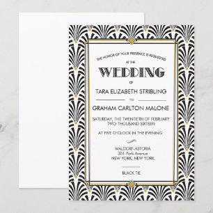 Art Deco Gatsby Geometrische Hochzeitseinladung Einladung