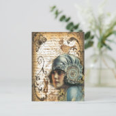 Art Deco Gatsby Girl Parco Civico-Ciani Postkarte (Stehend Vorderseite)