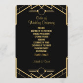 Art Deco Gatsby Hochzeit Programm (Vorderseite)