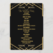 Art Deco Gatsby Hochzeit Programm (Rückseite)