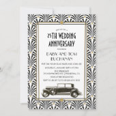 Art Deco Gatsby Hochzeitstag Einladung (Vorderseite)
