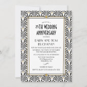 Art Deco Gatsby Hochzeitstag Einladung (Vorderseite)