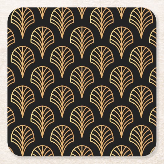 Art Deco Gatsby Inspirred Coasters for Wedding Rechteckiger Pappuntersetzer (Vorderseite)