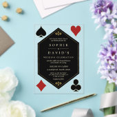 Art Deco Gatsby Las Vegas Casino Poker Hochzeit Acryleinladungen (In Situ (Hochzeit))