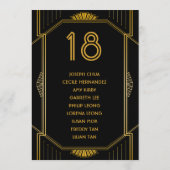 Art Deco Gatsby Moderne Hochzeitssitzkarte Programm (Rückseite)