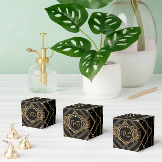 Art Deco Gatsby Monogram Design Gevor Boxen Geschenkschachtel (Zahlreiche)