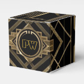 Art Deco Gatsby Monogram Design Gevor Boxen Geschenkschachtel (Vorderseite)