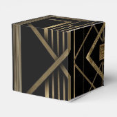 Art Deco Gatsby Monogram Design Gevor Boxen Geschenkschachtel (Rückseite)