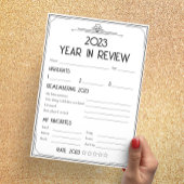 Art Deco Gatsby New Year Party Year of Review Card
