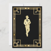 Art Deco Gatsby Roaring 20s Murder Mystery Party Einladung (Rückseite)