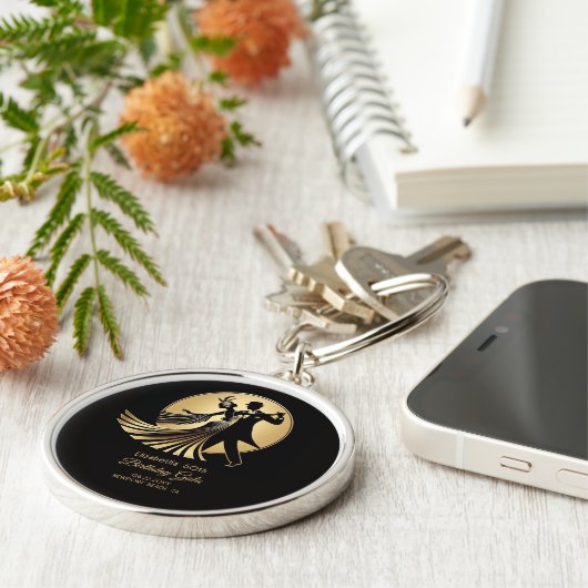 Art Deco Gatsby Roaring 20s Prohibition Gift Name Schlüsselanhänger (Seite)