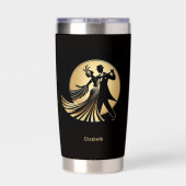 Art Deco Gatsby Roaring 20s Prohibition Gift Name Thermobecher (Rückseite)