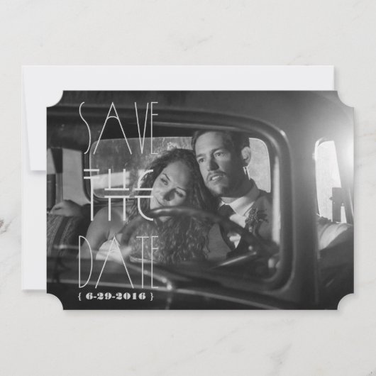 Art Deco Gatsby Save the Date | 12x18 Einladungska (Vorderseite)