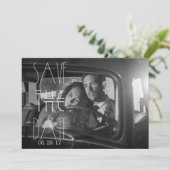 Art Deco Gatsby Save the Date | 12x18 Einladungska Einladung (Stehend Vorderseite)