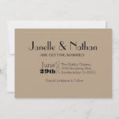 Art Deco Gatsby Save the Date | 12x18 Einladungska Einladung (Rückseite)