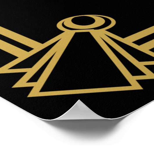 Art Deco Gatsby Schwarz-Gold-Zeichen der 1920er Ja Poster (Ecke)