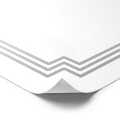 Art Deco Gatsby Silver Wedding Open Bar Sign 24x18 Poster (Ecke)