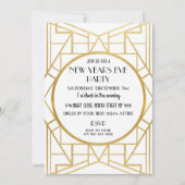 Art-Déco-Gatsby-Silvester-Party von 1920 lädt ein Einladung (Vorderseite)