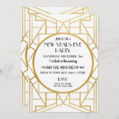Art-Déco-Gatsby-Silvester-Party von 1920 lädt ein Einladung (Vorne/Hinten)