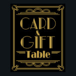 Art Deco Gatsby Stil Geschenk und Karte Hochzeit a Poster<br><div class="desc">Art Deco Gatsby Stil Geschenk und Karte Hochzeitsausdruck am Tisch</div>