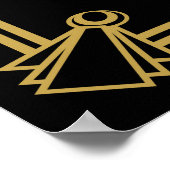 Art Deco Gatsby Stil Geschenk und Karte Hochzeit a Poster (Ecke)