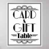 Art Deco Gatsby Style Geschenk & Kartentisch Poster (Vorne)