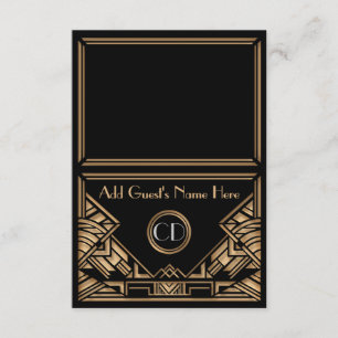 Art Deco Gatsby Style Wedding Escort Platzkarten