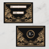 Art Deco Gatsby Style Wedding Escort Platzkarten (Vorne/Hinten)