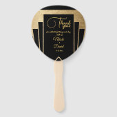 Art Deco Gatsby Wedding Fächer (Rückseite)