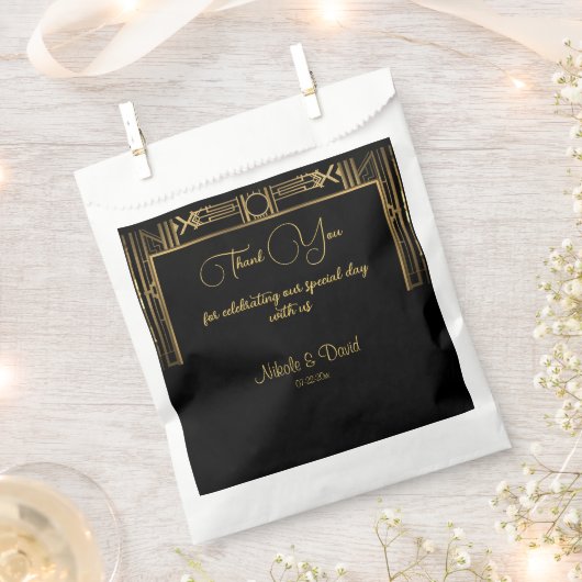 Art Deco Gatsby Wedding Geschenktütchen (Ausgeschnitten)