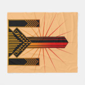 Art Deco Gebäude Fleecedecke (Vorderseite (Horizontal))