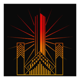 Art Deco Gebäude Fotodruck