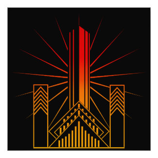 Art Deco Gebäude Fotodruck