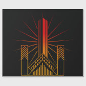 Art Deco Gebäude Geschenkpapier (Flach)