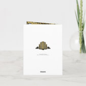Art Deco Gebäude Schwarz, Gold Hochzeit Danke (Rückseite)
