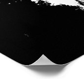 Art Deco Gebäude Schwarzweiß Poster (Ecke)