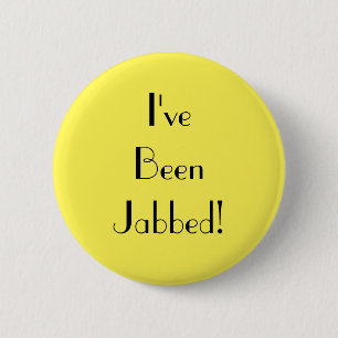 Art Deco Gelb Ich bin Jabbed Impfung Button