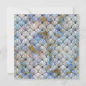 ART DECO GEMUSTERT BLAUE WEDING INVITATION EINLADUNG (Rückseite)