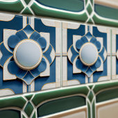 Art Déco Gemusterte Mauer Deco - Wine Bar Jugendst Fliese