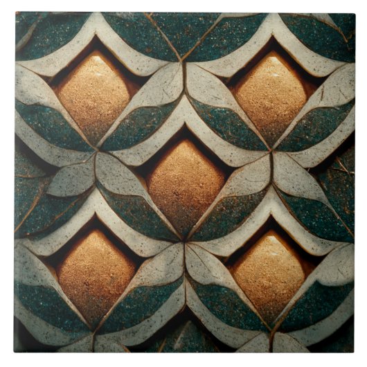 Art Deco Gemusterte Wine tasting in der Fattoria M Fliese (Vorderseite)