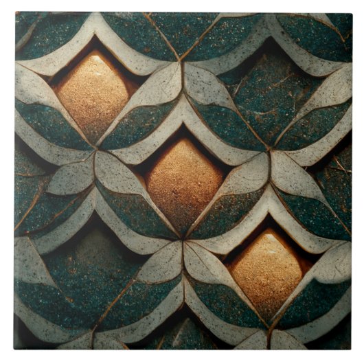 Art Deco Gemusterte Wine tasting in der Fattoria M Fliese (Vorderseite)