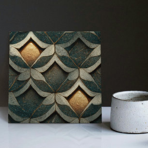 Art Deco gemusterte Würfel Zwei Blau Dekor Art Nou Fliese
