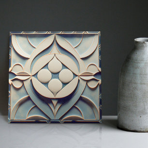 Art Deco gemustertes Wanddekor Art Nouveau Keramik Fliese