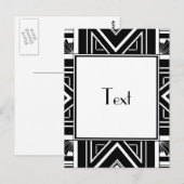 Art Deco Geo Postkarte (Vorne/Hinten)