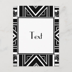 Art Deco Geo Postkarte