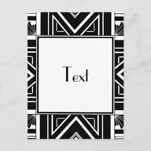 Art Deco Geo Postkarte (Vorderseite)