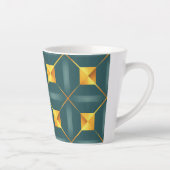 Art Deco Geometric 12oz Latte-Tasse Milchtasse (Rechts)