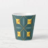 Art Deco Geometric 12oz Latte-Tasse Milchtasse (Vorderseite)
