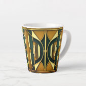 Art Deco Geometric 12oz Tasse (Rechte Ecke)